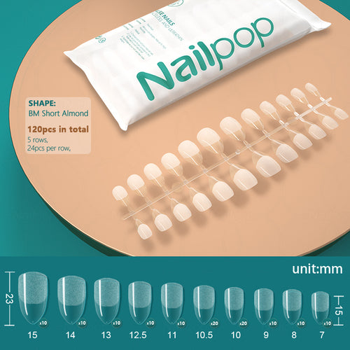 Nailpop 120pcs False Nails Acrylic Press On Nails Coffin Artificial