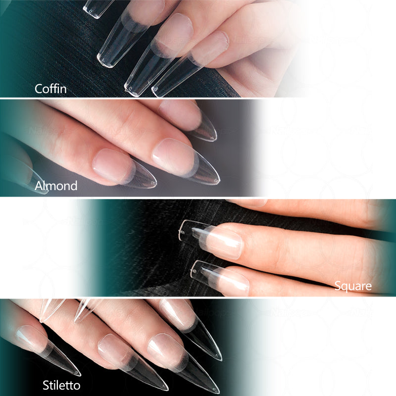 Nailpop 120pcs False Nails Acrylic Press On Nails Coffin Artificial