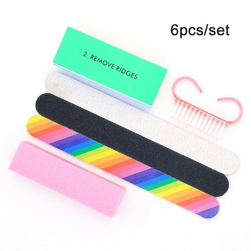 Nails Buffer Grind Buffing Block pink Nail File For Pedicure Manicure