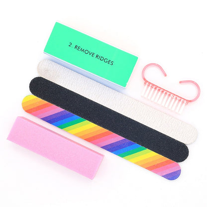 Nails Buffer Grind Buffing Block pink Nail File For Pedicure Manicure