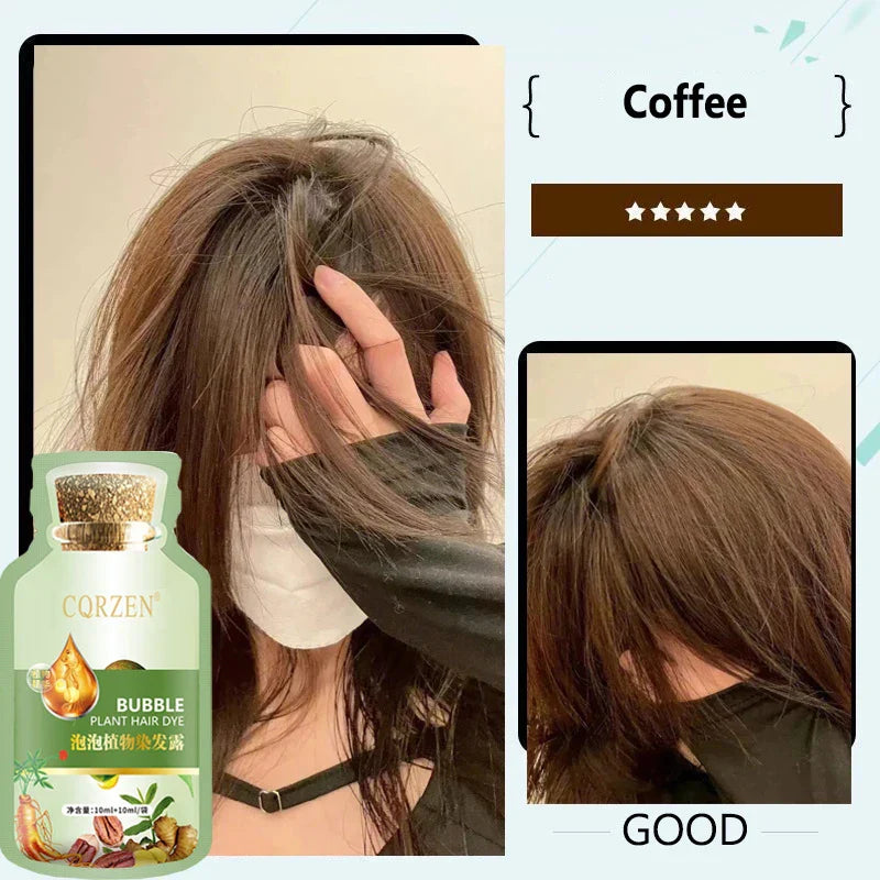 Pure Natural Herbal Hair Dye Shampoo 5 Minutes Change Hair Color Non-irritating Repair Gray White Fashion Hair Care Women Men