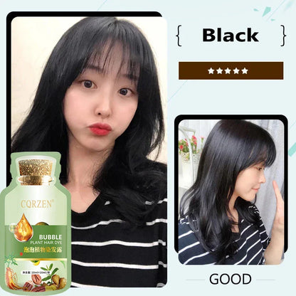 Pure Natural Herbal Hair Dye Shampoo 5 Minutes Change Hair Color Non-irritating Repair Gray White Fashion Hair Care Women Men