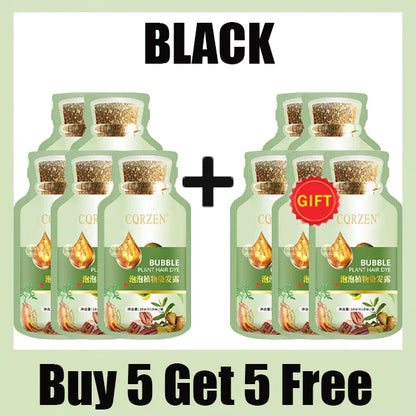 Pure Natural Herbal Hair Dye Shampoo 5 Minutes Change Hair Color Non-irritating Repair Gray White Fashion Hair Care Women Men
