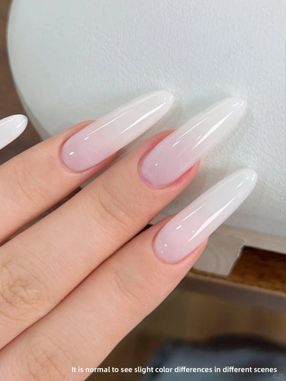 1Pc 15ML Milky White Pure Nail Polish Gel Nail Add Semi-Permanent Soak