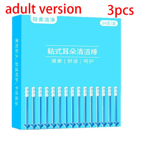 24Pcs/Box Silicone EarWax Remover Sticky Ear Picks Disposable Adhesive