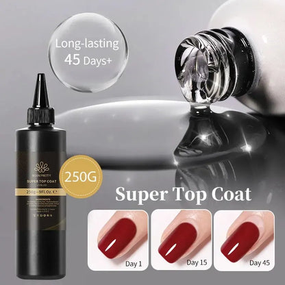 BORN PRETTY 250g Super Top Coat Professional Nail Art Soak Off Top