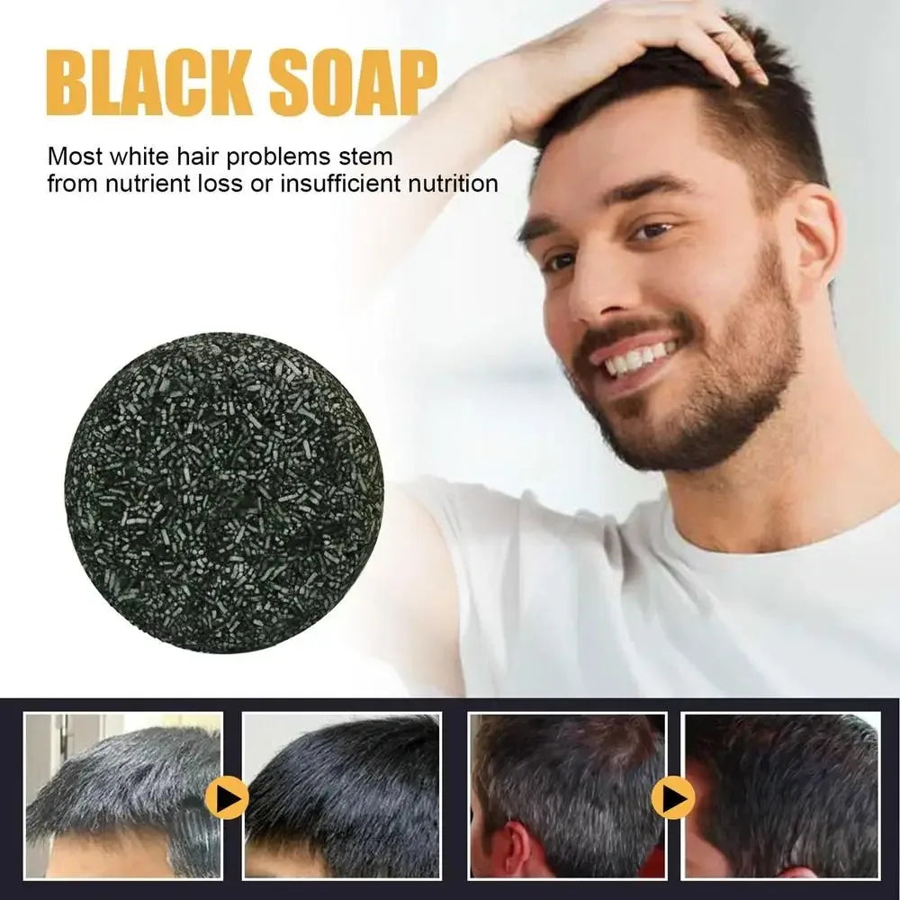 Hair Shampoo Soap Polygonum Multiflorum Black Soap White Hair Repair