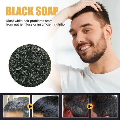 Hair Shampoo Soap Polygonum Multiflorum Black Soap White Hair Repair