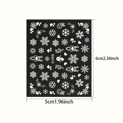 30pcs Sheets Winter 3D Nail Art Stickers Decals Nail Art Supplies for