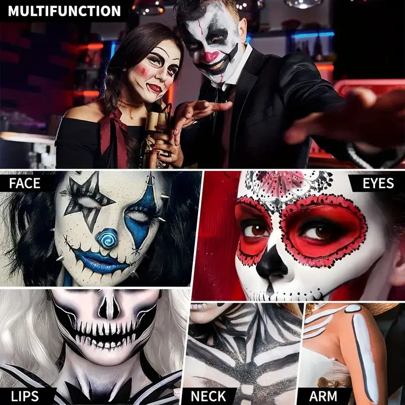 30G Water Monochromatic Face Body Painting Palette Halloween Festive