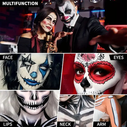 30G Water Monochromatic Face Body Painting Palette Halloween Festive