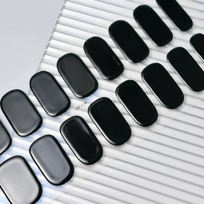 16Tips Semi-Cured Gel Nail Sticker Pure Color UV/LED Lamp Gel Nail