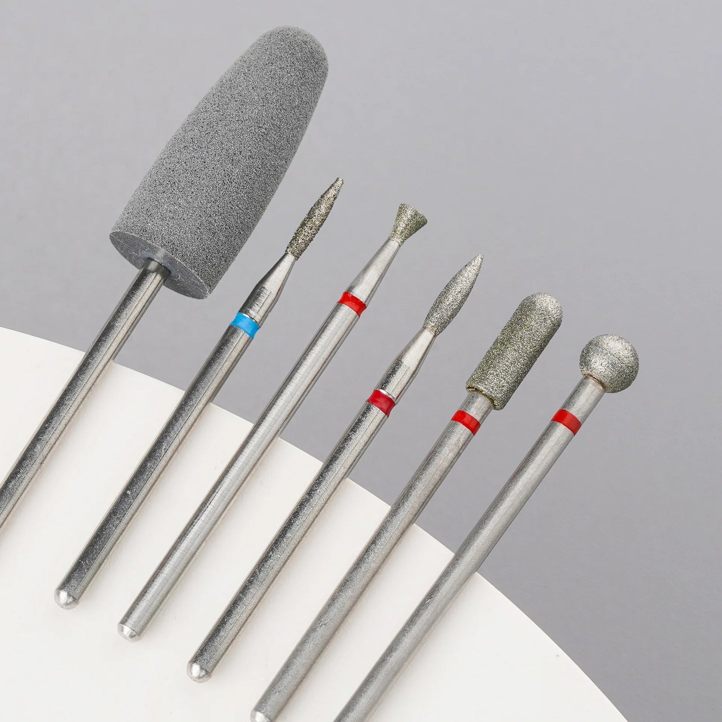 6pcs/set Diamond Sand Nail Files Drill Cuticle Polishing Bit Nail
