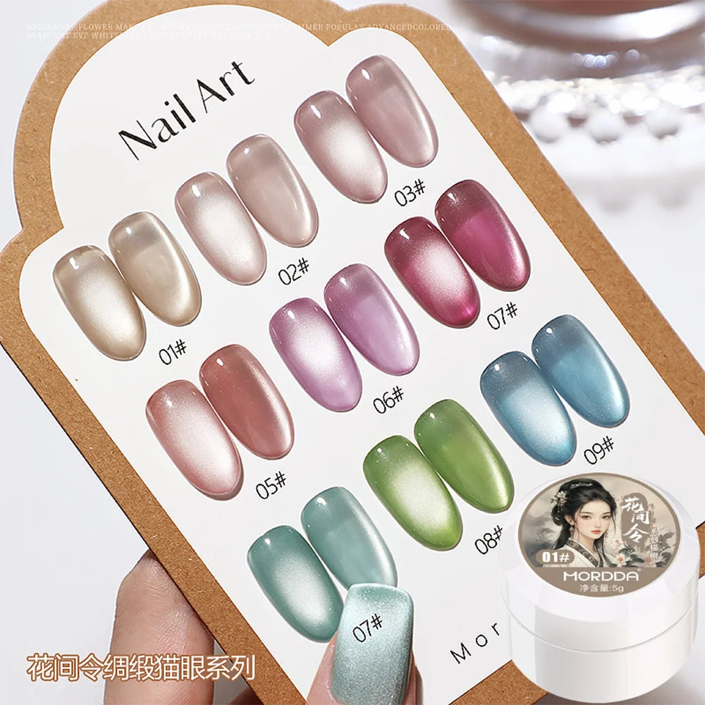 5g/Bottle White Moonlight Nail Cat's Eye Gel Magnetic Satin Gel Polish