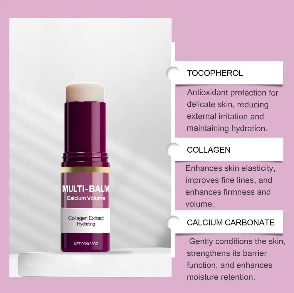 1/2/3PCS Calcium Volume Multi Balm Stick,Collagen Moisturing Stick