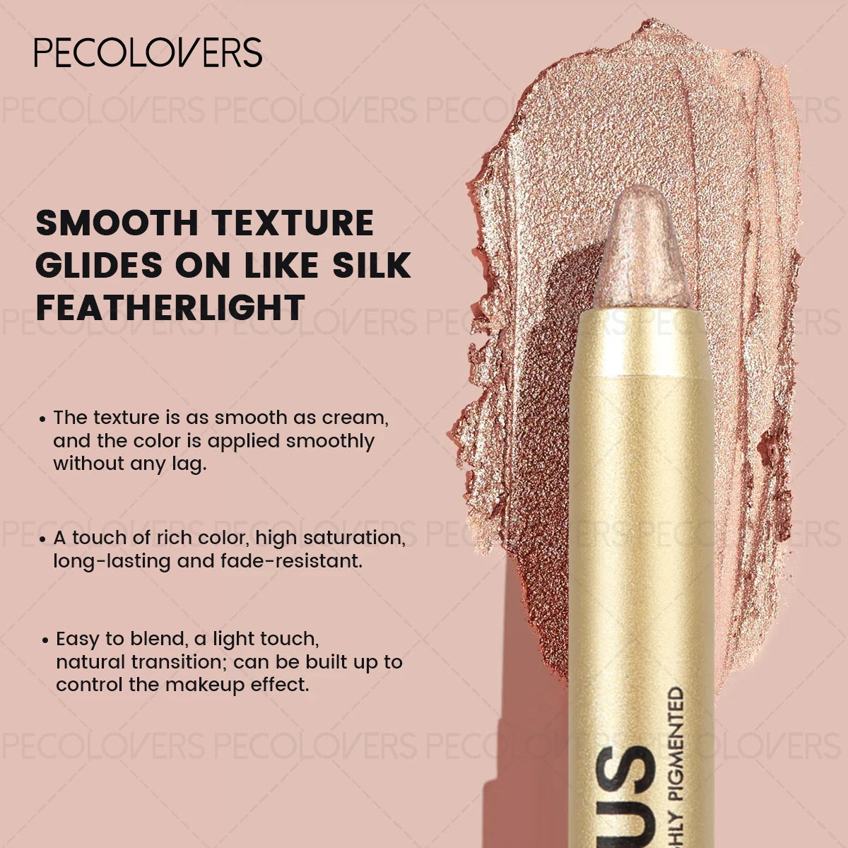 Smudge-Proof & Waterproof Eyeshadow Stick,Dual-Ended Eye with Shadow