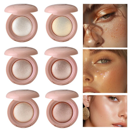Long-lasting waterproof fine shimmer highlighter, natural glossy