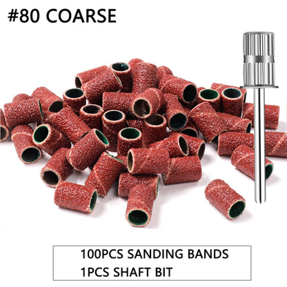 100pcs/50pcs Sanding Cap Bands For Electric Manicure Machine