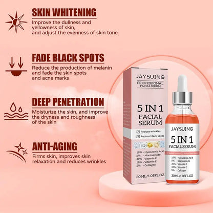 5 In 1 Face Serum - Moisturizing Smoothing Brightening Skin Care