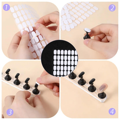 LINMANDA  100/300PCS Double Sided Adhesive Tapes Tabs Pre-Cut Nail