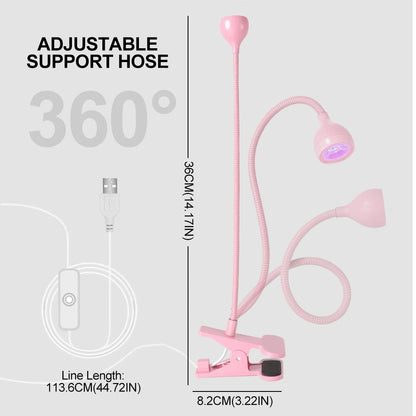 Nail LED UV Lamp for Drying Gel Nails Polish Clip-On Flexible Desk