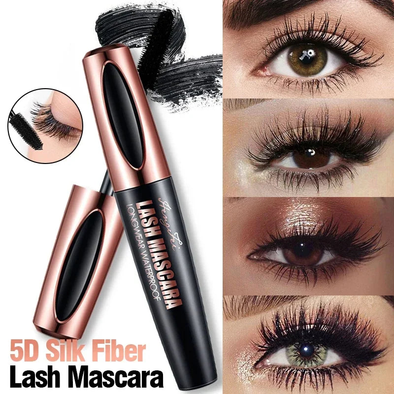 1 Piece 4D Silk Fiber Lash Curling Mascara Waterproof Mascara for Eyelash Extension Black Thick Eye Lashes Makeup Cosmetic