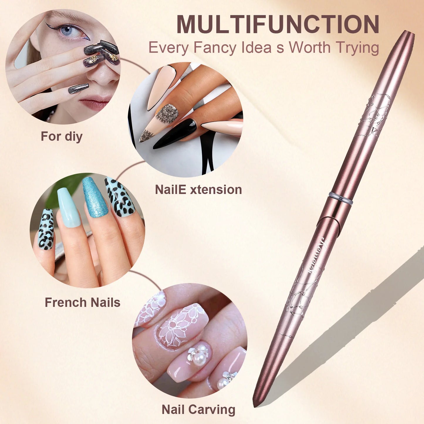 Kolinsky Acrylic Nail Brush Kolinsky Hair Bristles Round Shaped Handle