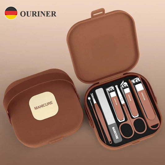 Complete 7 Pcs Set Manicure Kit Nail Clippers with Clippers Cuticle