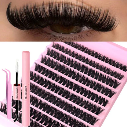 DIY Eyelash Extension Kit Individual Lashes Cluster Mix Lash Clusters