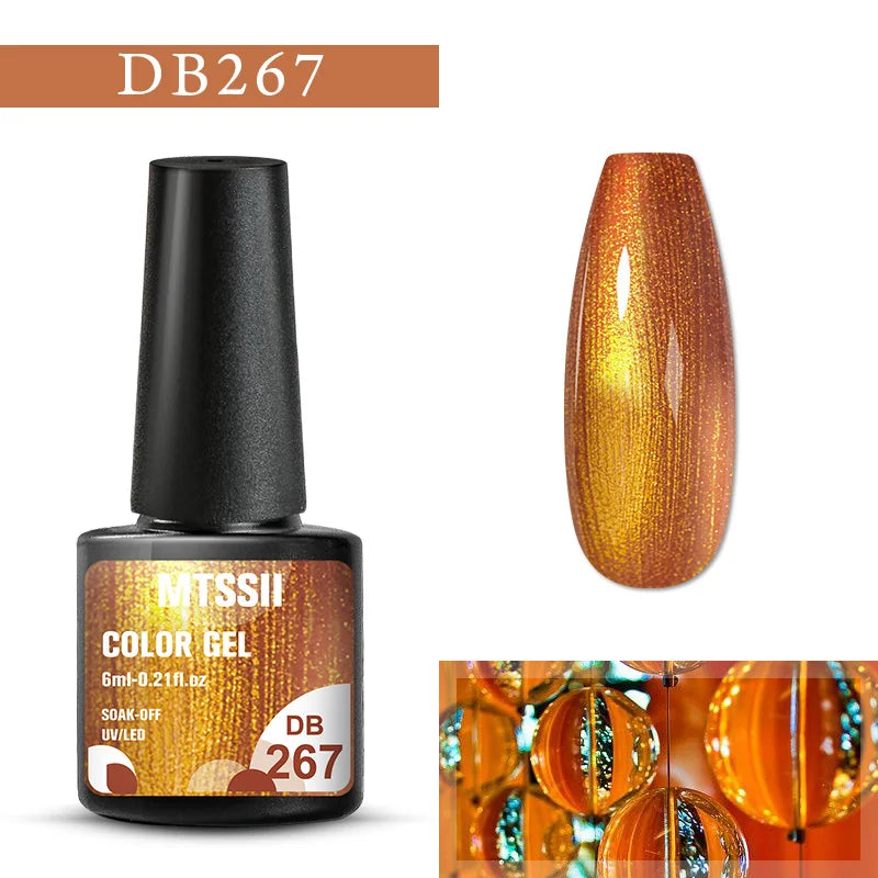 6ml Glitter Gel Nail Polish Sparkling Nail Art  UV Gel Colorful