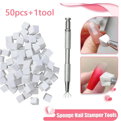 50/150pcs Sponge Gradient Nail Art Stamper Tools Gel Polish Color