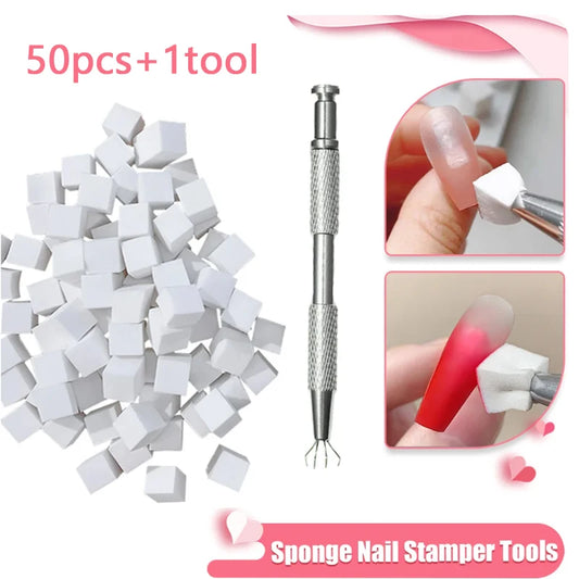 50/150pcs Sponge Gradient Nail Art Stamper Tools Gel Polish Color