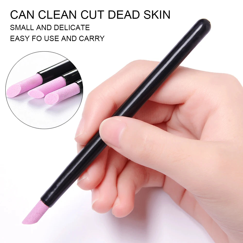 Quartz Stone Scrub Nail File Rods Cuticle Remover Dead Skin Remover