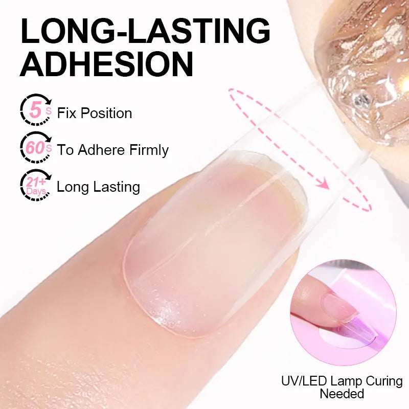 LIMEGIRL Nail Tips Glue Gel 7.5ml uv Glue for false Nail Gel Polish