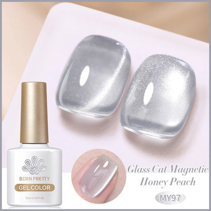 BORN PRETTY 10ml Rainbow Purple Water Light Cat Magnetic Gel Nail