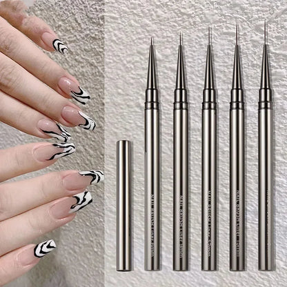 5PCS Nail Art Liner Brushes Hand Painted Brush Acrylic UV Gel Colours