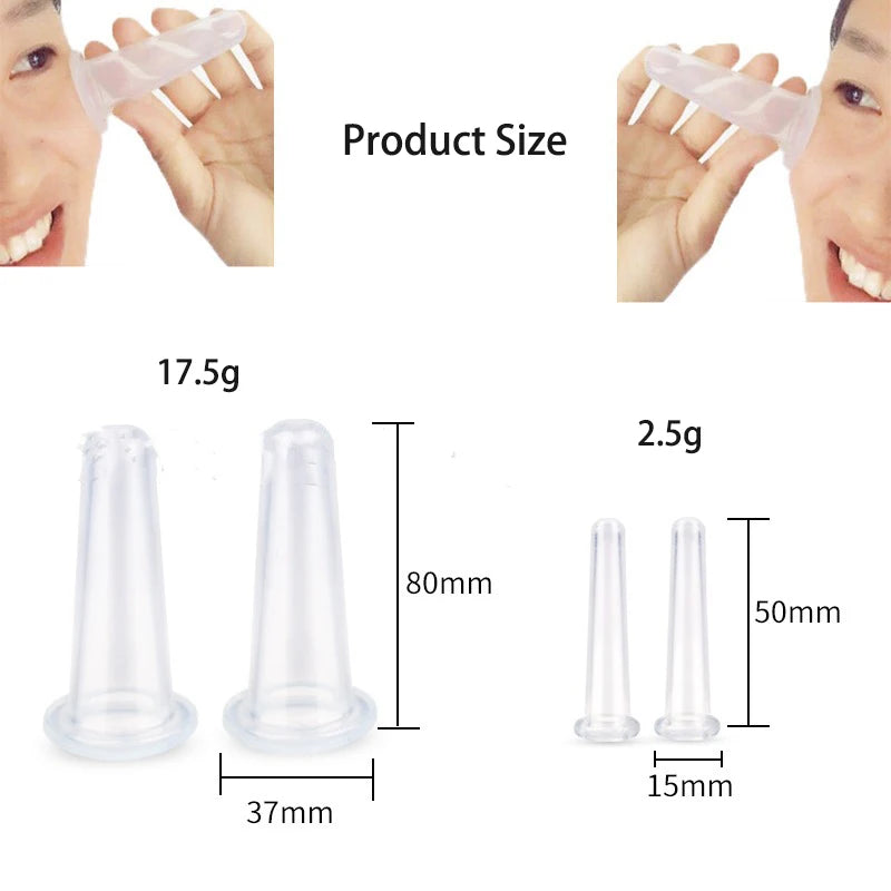 4PCS Silicone Vacuum Cupping Massage Jars Anti Cellulite Massage