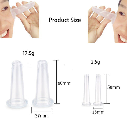 4PCS Silicone Vacuum Cupping Massage Jars Anti Cellulite Massage