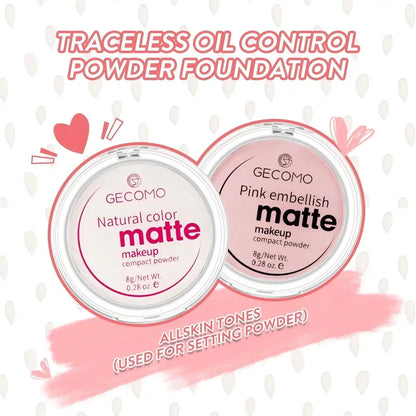 GECOMO Mattifying Compact Powder 12H Long Last Oil Control Silky Matt