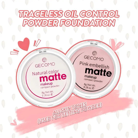 GECOMO Mattifying Compact Powder 12H Long Last Oil Control Silky Matt