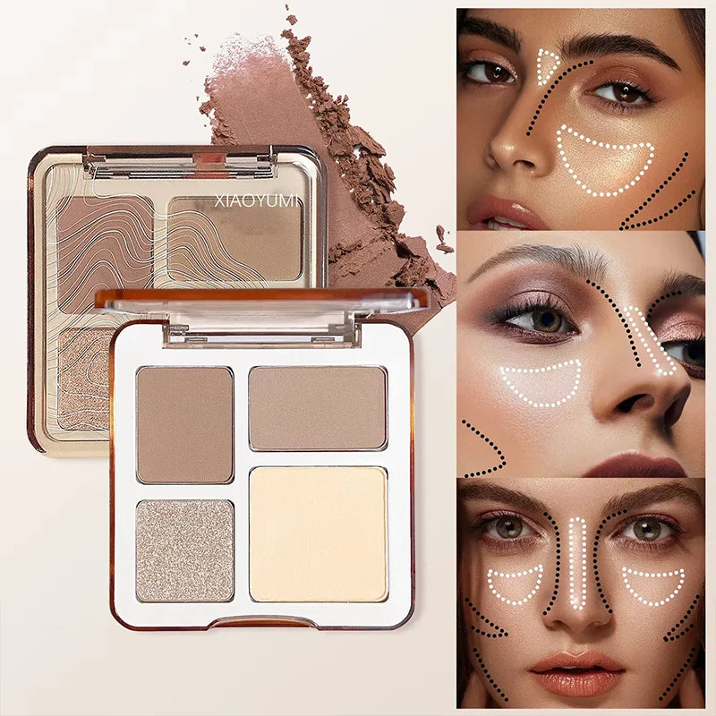 Natural Stereoscopic Face Powder Palette  Matte Bronzer  Contour