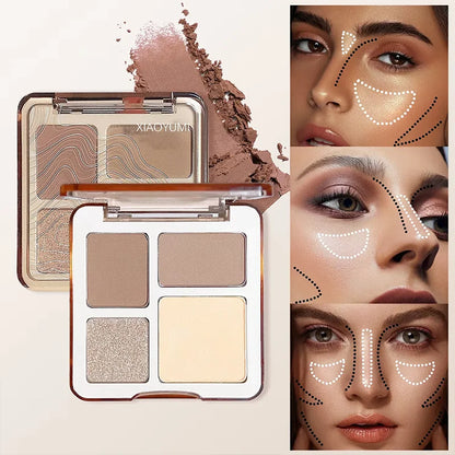 Natural Stereoscopic Face Powder Palette  Matte Bronzer  Contour