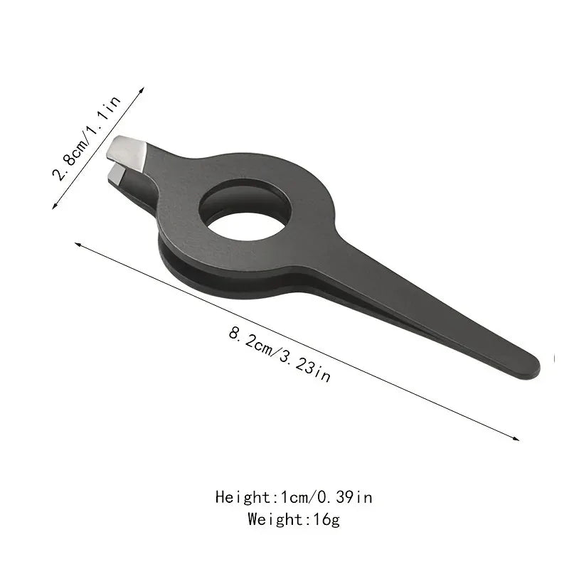 1pcs Pig hair clipper Slant Tweezer With Hollow Out Handle