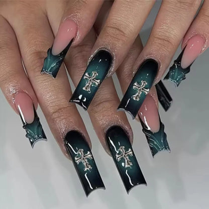 120 pcs / 1 box European American dark vintage style cross nail art