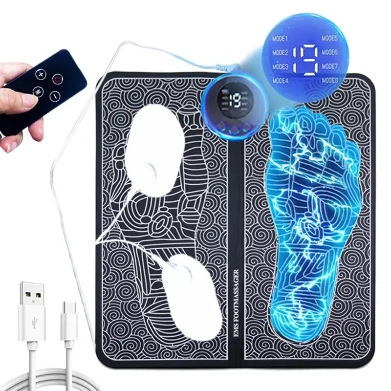 Foot Massager Stimulation Pad Electric Foot Massage With Remote 8 Mode