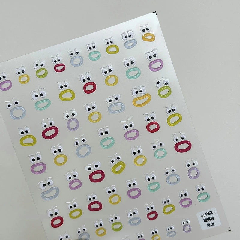 Big Mouth Monster Nail Stickers