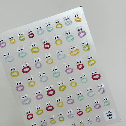 Big Mouth Monster Nail Stickers