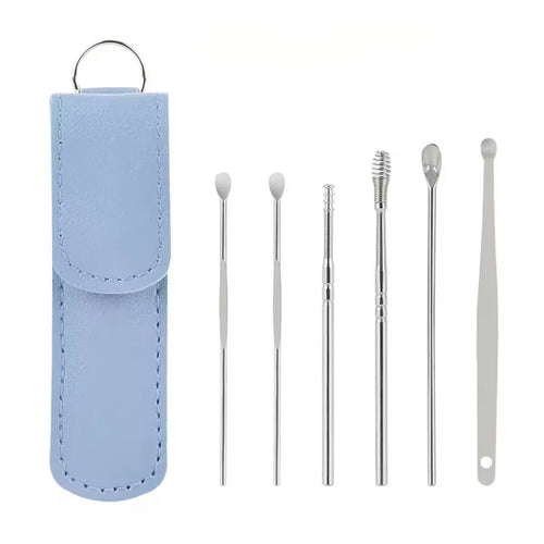 Adult Ear Cleaning Kit 6PCS Stainless Steel Spiral Ear Wax Removal
