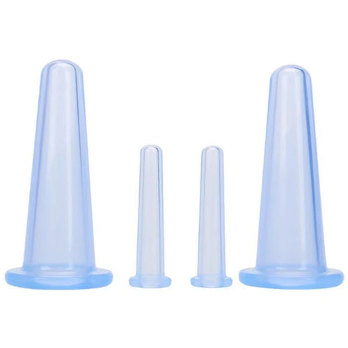 4PCS Silicone Vacuum Cupping Massage Jars Anti Cellulite Massage