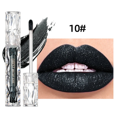 QIBEST Waterproof Diamond Shimmer Glitter Lipgloss Matte Liquid